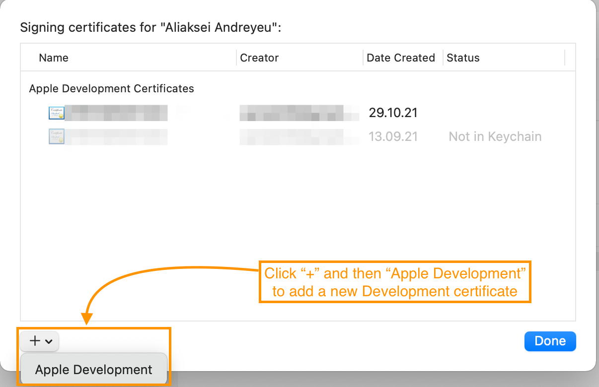 appium add a new certificate