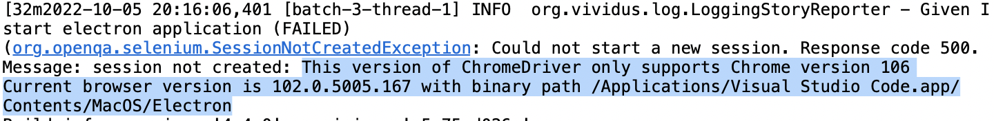 chrome driver version